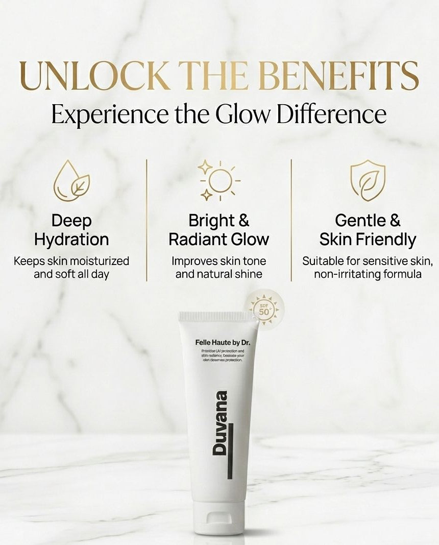 Duvana Sun Block SPF 50+ – Advanced UV Protection & Natural Radiance