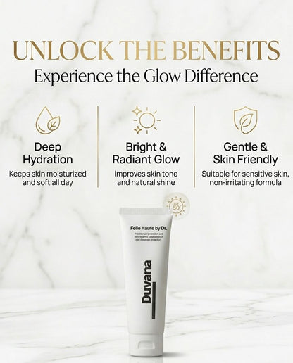 Duvana Sun Block SPF 50+ – Advanced UV Protection & Natural Radiance