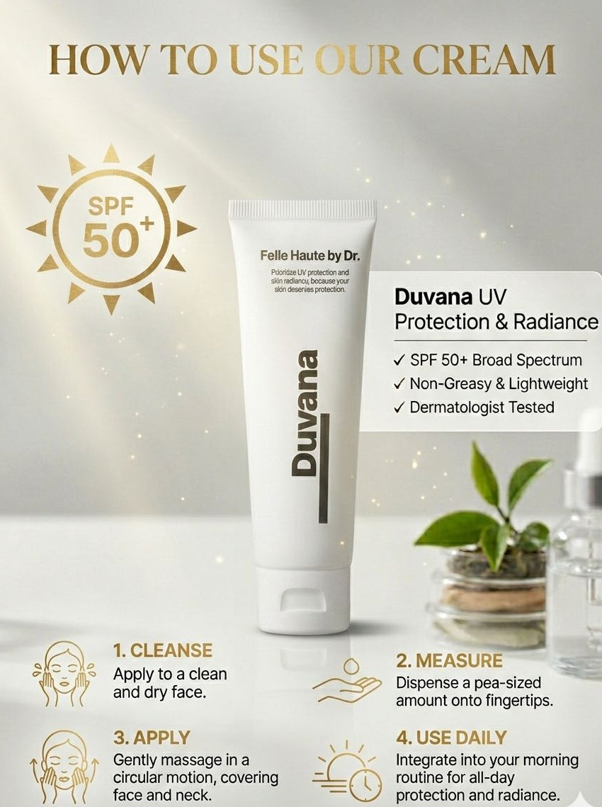 Duvana Sun Block SPF 50+ – Advanced UV Protection & Natural Radiance