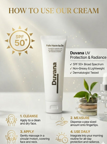 Duvana Sun Block SPF 50+ – Advanced UV Protection & Natural Radiance